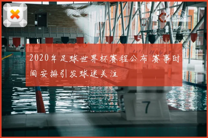 2020年足球世界杯赛程公布 赛事时间安排引发球迷关注